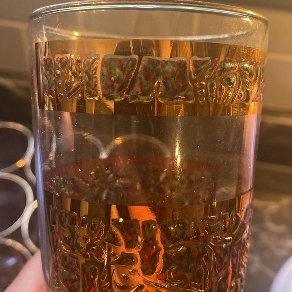 8 Vintage Dominion Glass Company  Gold Rimmed Glass Tumblers. Made in Canada - Picture 12 of 17